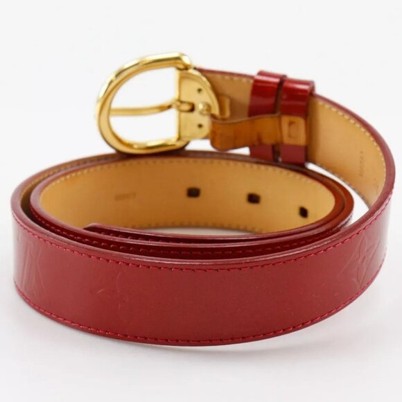 LOUIS VUITTON ceinture belt M6980 Pomdamul Red Monogram Vernis Women - Picture 8 of 16